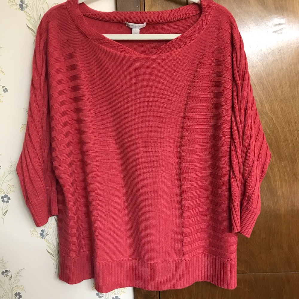 Coral Boat Neck Sweater